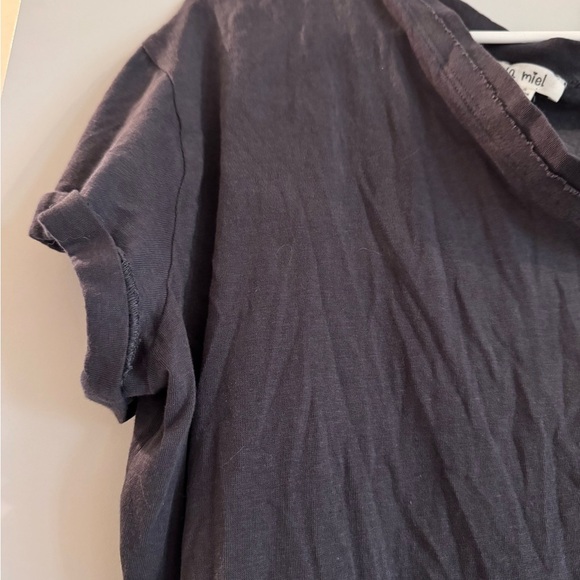 Maternity - La Miel Women's Dark Gray V-Neck Top - Picture 4 of 10